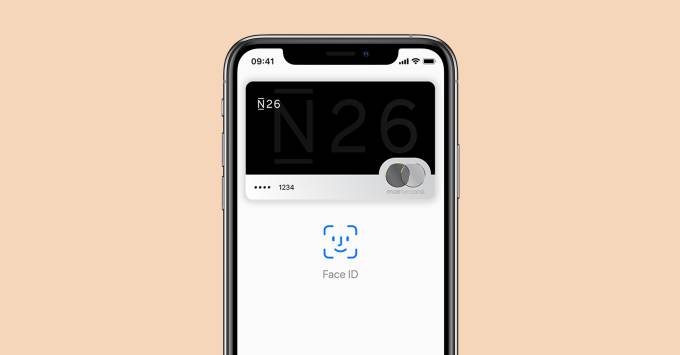 Aplicación N26 con Apple Pay abierta.