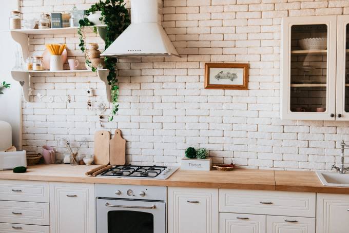 White renovated kitchen.