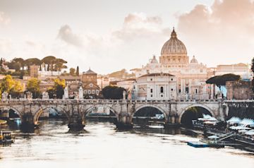 View of St. Peter's Basilica in Rome.
