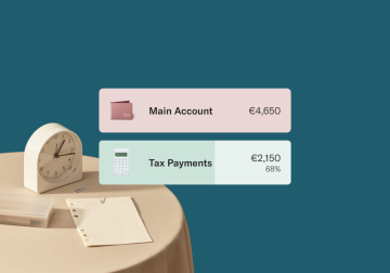 image of two N26 subaccount showing the "main account" and "Back to college" spaces to budget money.