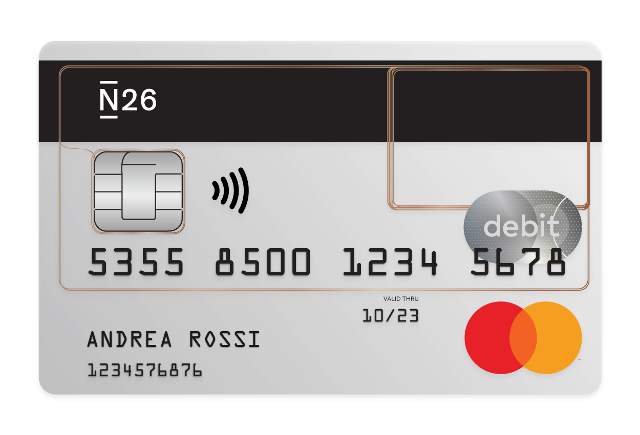 N26 - Immagine della nostra carta di debito Mastercard gratuita