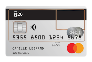 N26 Photo de presse de notre carte de débit Mastercard gratuite.