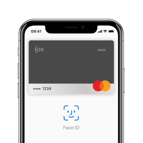 El iPhone X con la pantalla de Apple Pay abierta en él.