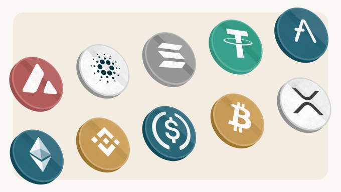 10 types of cryptocurrency.