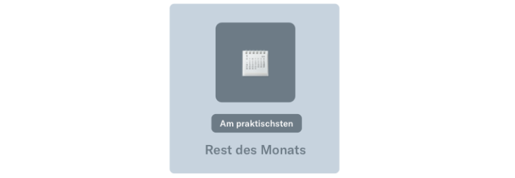 Rest des Monats - N26 Spaces.