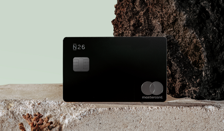 N26 charcoal black metal card.