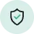 Icon für Sicherheit in der Farbe Blaugrün