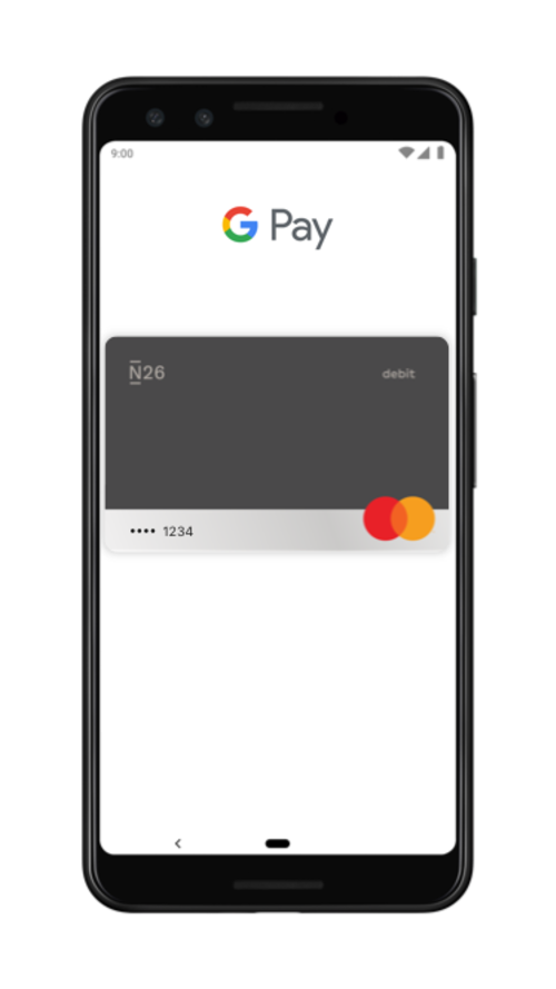 N26, la Mastercard fonctionne maintenant avec Google Pay.