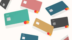 5 tarjetas de débito N26 Business You en diferentes colores para autónomos.