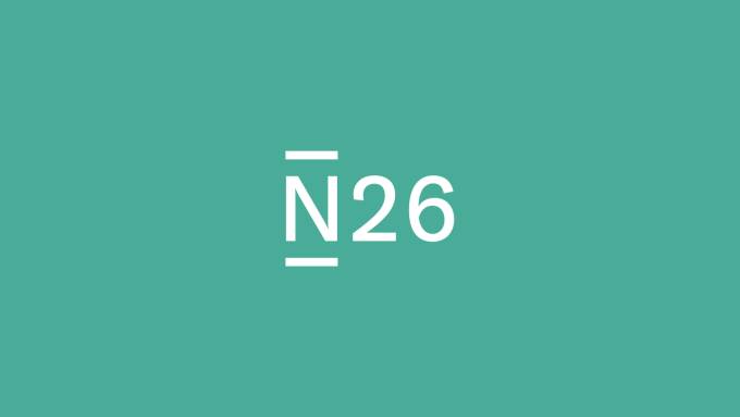 An N26 logo against a green background.