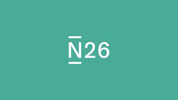 An N26 logo against a green background.