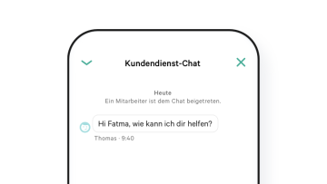 N26 Girokonto Kundendienst-Chat in der App.