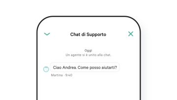 N26 - Chat di assistenza per clienti titolari di conto corrente nell’app.