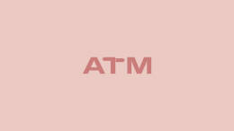 A text "ATM" against a red background.