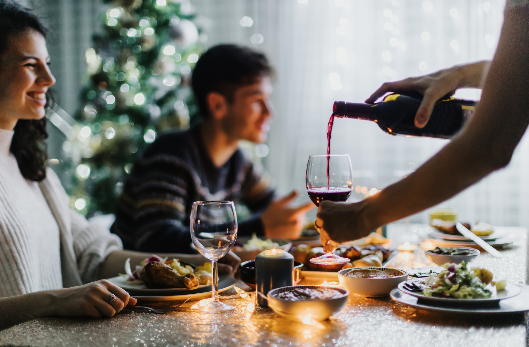 People with wine glass.