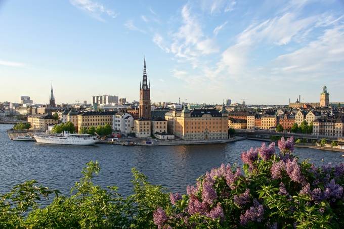 Panoramabild von Stockholm.