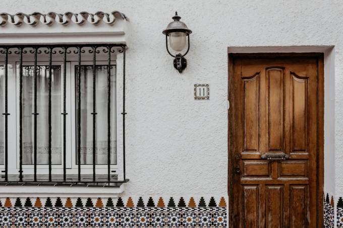 Street of a Spanish countryside hometown.