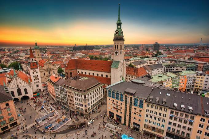 Skyline of Munich.