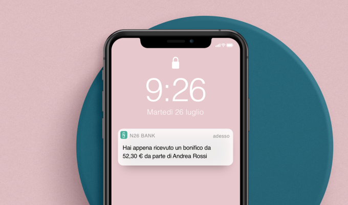 N26 notification from a SEPA Instant Incoming Transfer.