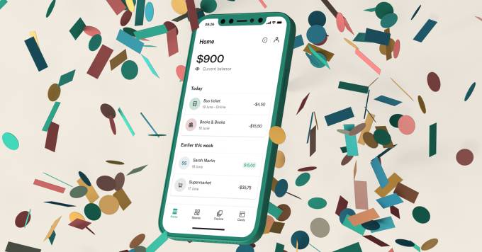 Home screen of N26's APP with $ currency.