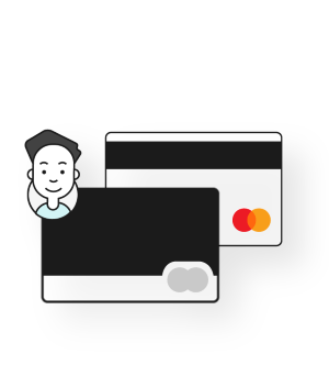 image de deux cartes de débit MasterCard.