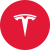 Tesla logo.