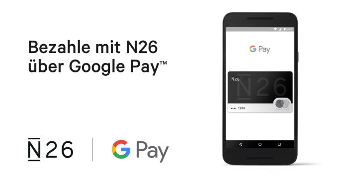 N26 App mit Google Pay geöffnet.