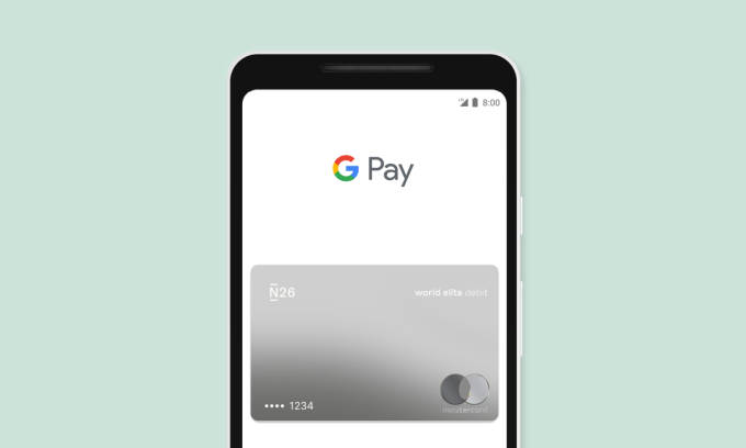 Google Pay con tarjeta estándar N26.