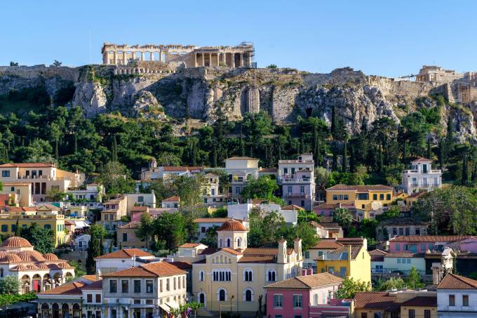 imagen de la Acrópolis de Atenas.