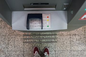 image of an automated teller machine keyboard.