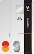 A graphic close-up of the front of a silver N26 Business Standard card.
