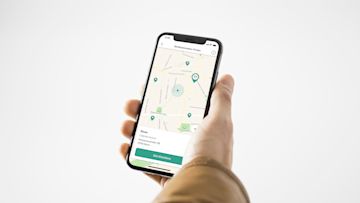 N26 Banking-App zeigt eine Karte mit ATM-Standorten in der Nähe des Benutzers.