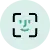 Icon für Gesichtserkennung in der Farbe Blaugrün