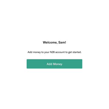 N26 Instant Top Up notification on a smart phone.