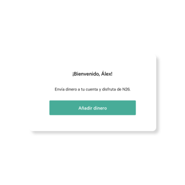 Notificación de N26 de dinero enviado a la cuenta.