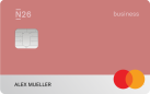 N26 You Business Card, Rhubarb.