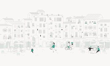 A view into an old city.