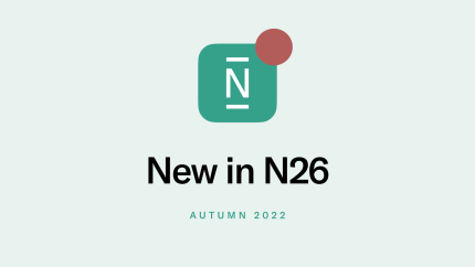 N26 app icon and the text New in N26 Autumn 2022.