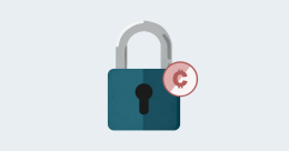 illustration showing a padlock with an icon representing a crypto-currency.