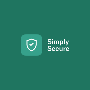 Security icon with the sentence Simple Secure.