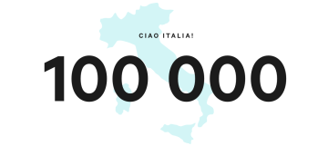 Ciao Italia! There are 100,000 of us!