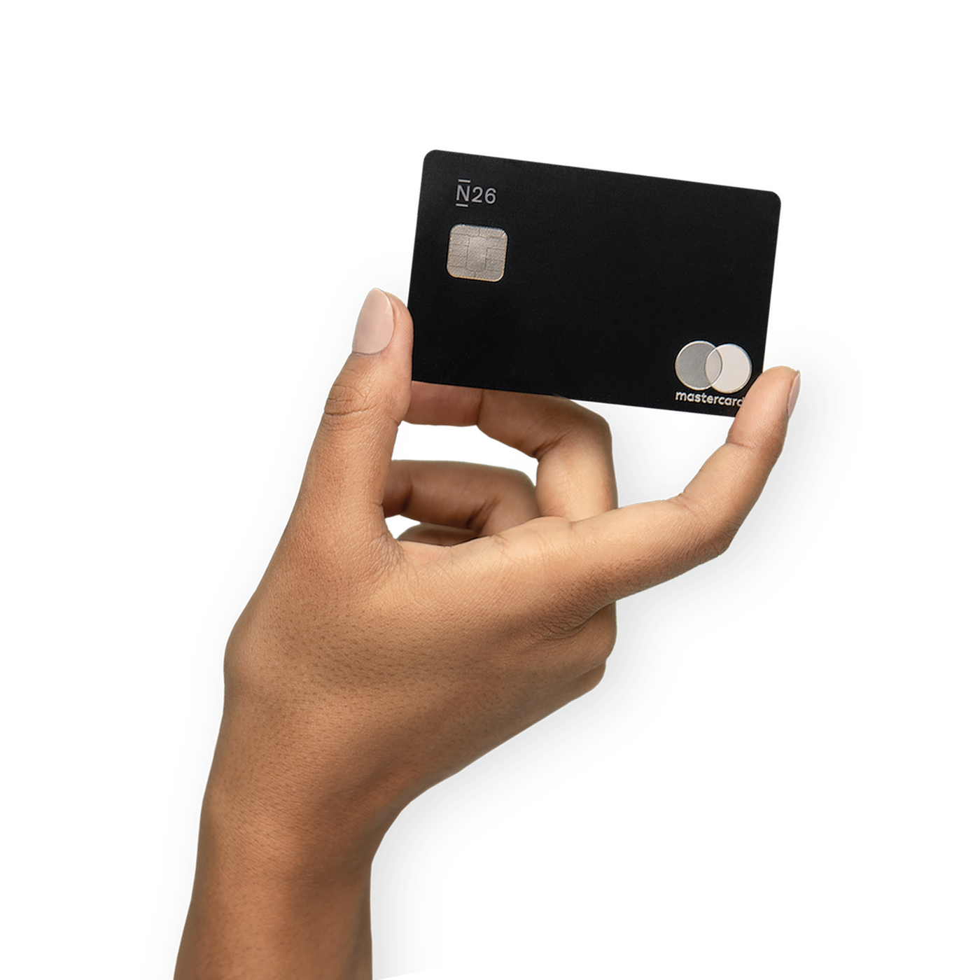 A hand holding a credit card.