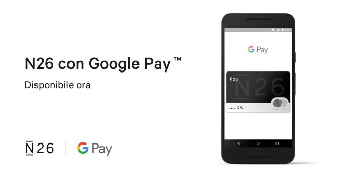 Google Pay si apre nell'app N26.