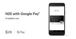Google Pay open in the N26 app.