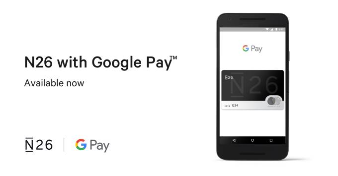 Google Pay open in the N26 app.