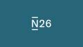 El logo de N26 sobre un fondo turquesa.