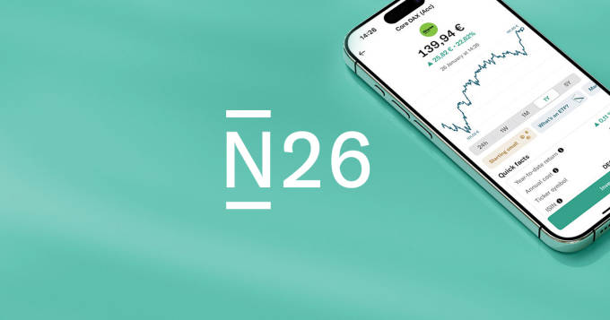 Mobile showing the ETFs N26 app.