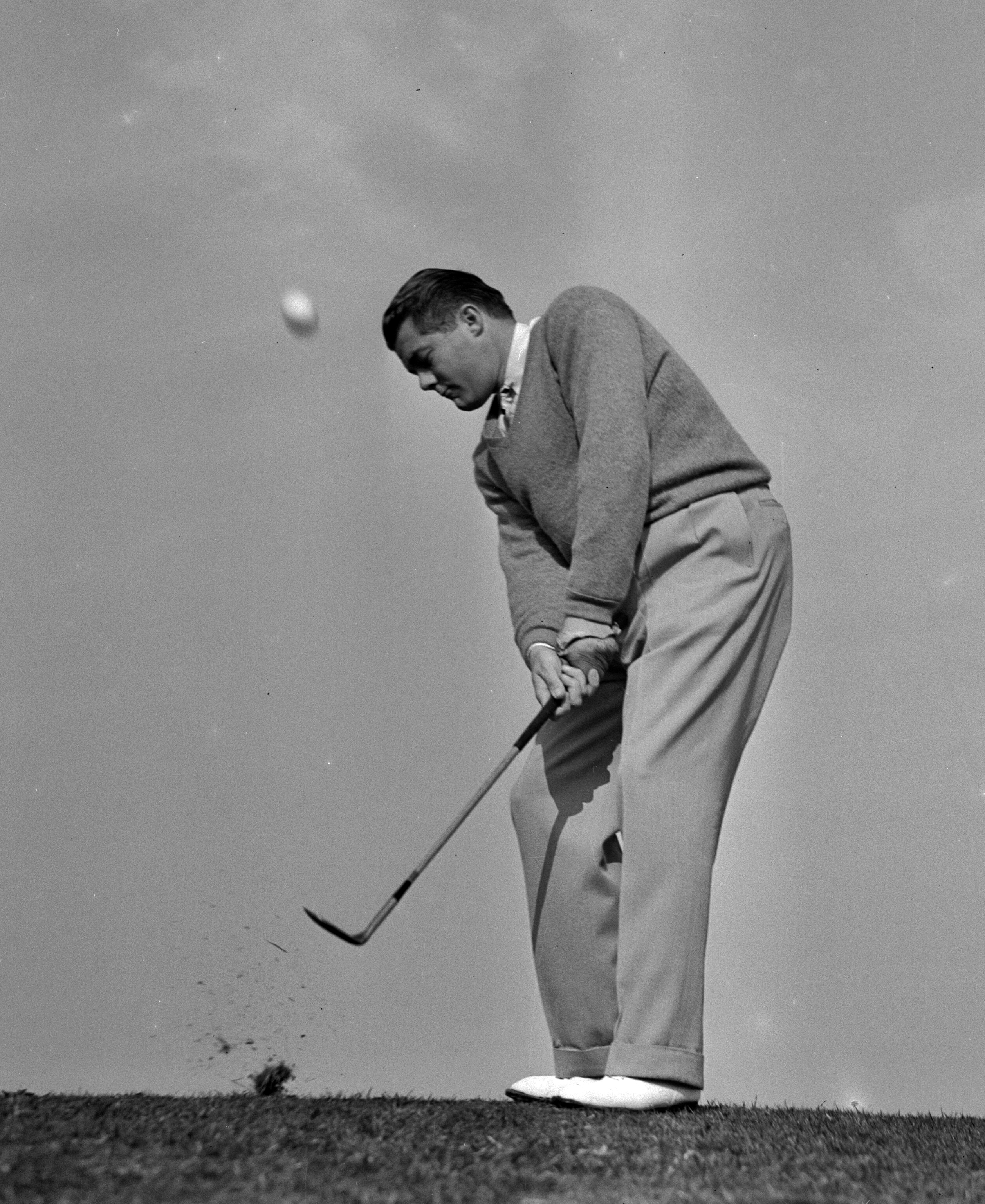 Golfer Lawson Little in January 1939, probably at the Los Angeles Open at Griffith Park. Los Angeles Times photographic archive, UCLA Library, via Wikimedia Commons, licensed CC BY 4.0. Source: https://commons.wikimedia.org/wiki/File:Lawson_Little_at_1939_LA_Open.jpg