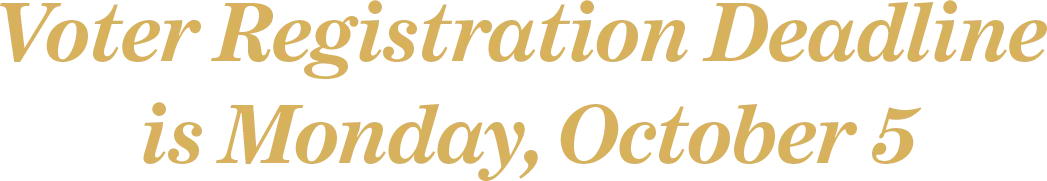 Voter Registration Deadline Text for carousel