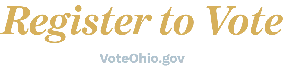 “Register to Vote” text with VoteOhio.gov website link.
